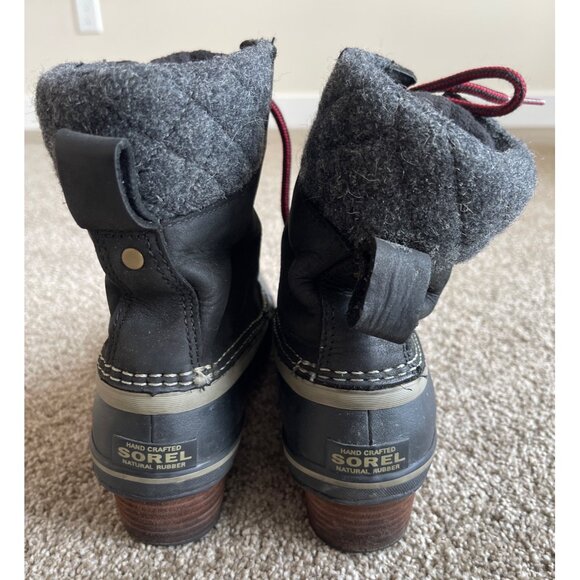 Sorel Slimpack II Lace Up Black Winter Boots NL2348 Womens 9 / 40 (a9) - Picture 4 of 8